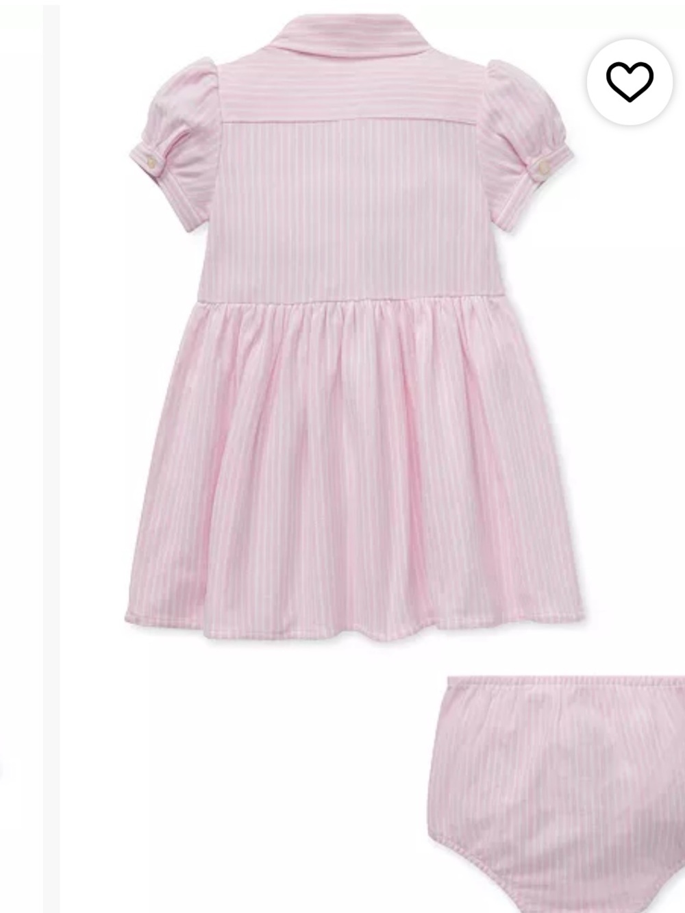 Polo Ralph Lauren Baby Girls Striped Knit Oxford Dress - Picture 2 of 3